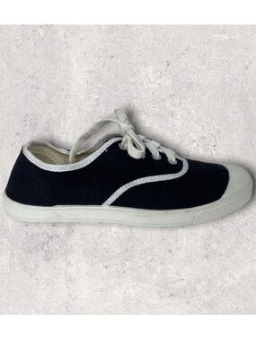 Kit Black White Round Toe‎ Lace Up Sneakers Size 36 EU or US Size 6 Shoes Retro